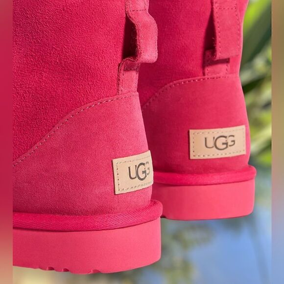 UGG Classic Mini II Pink Winter Boot Size 6 - Picture 9 of 14